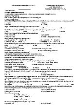 Nội dung ôn tập học kì II môn Hóa học Khối 10 (Theo định hướng đề 7TN - 3TL)